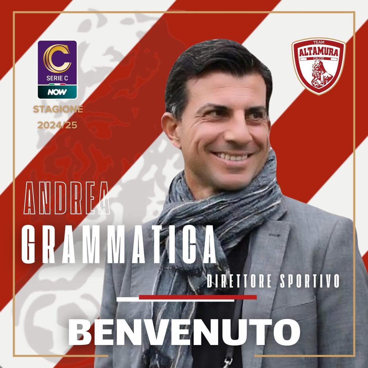 Altamura, Grammatica: "Il Foggia potrebbe inserirsi per la vetta" - Immagine in evidenza: il Direttore Sportivo del Team Altamura, Andrea Grammatica - crediti foto: pagina ufficiale Facebook Team Altamura