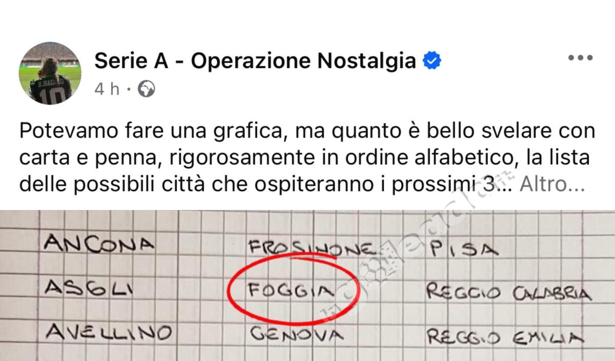 Operazione Nostalgia, c’è anche Foggia tra le “papabili” per il raduno - Operazione Nostalgia - Foggia