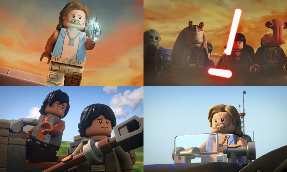 Luke Skywalker e gli altri personaggi nello special