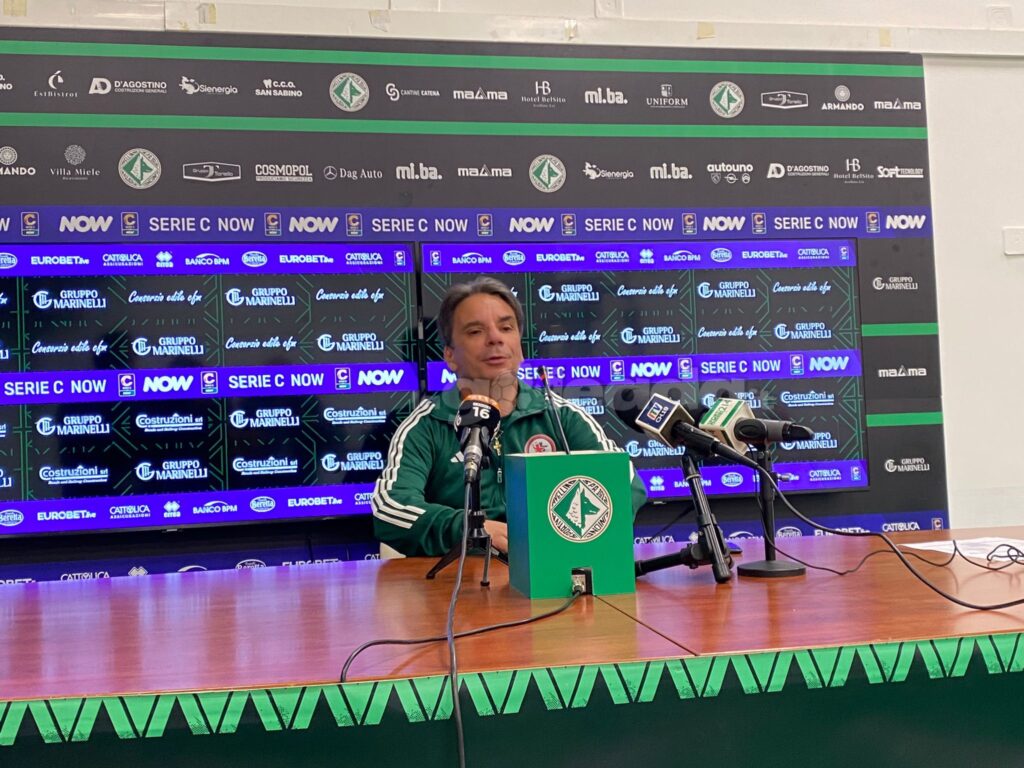 Ezio Capuano nella conferenza post partita Avellino-Foggia, crediti: Luigia Spinelli per lagoleada.it