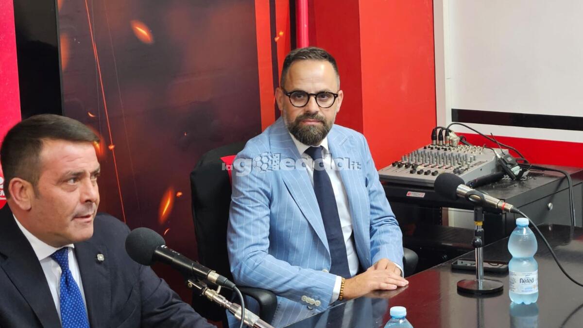 Foggia, Roma: "Cos'è successo nello spogliatoio? Non c'ero" - Immagine in evidenza: uno scatto dalla conferenza di Canonico, Brambilla e Roma - crediti: foto di Mario Mescia per lagoleada.it (RIPRODUZIONE VIETATA)