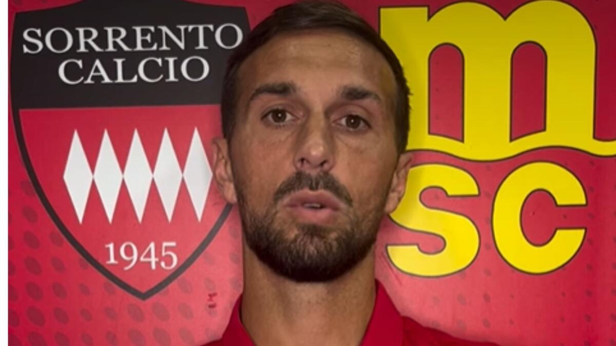 Sorrento, Polidori: "Foggia squadra forte. Conosciamo bene Capuano" - Immagine in evidenza: Alessandro Polidori - crediti foto: pagina ufficiale Facebook Sorrento Calcio (frame da video)