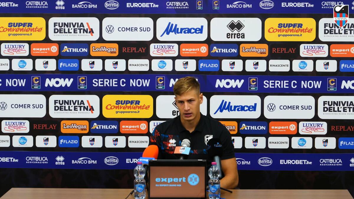 Catania, Castellini: "Dispiace per quanto successo ai tre ragazzi" - Immagine in evidenza: Alessio Castellini - crediti foto: canale ufficiale YouTube Catania FC (frame da video)
