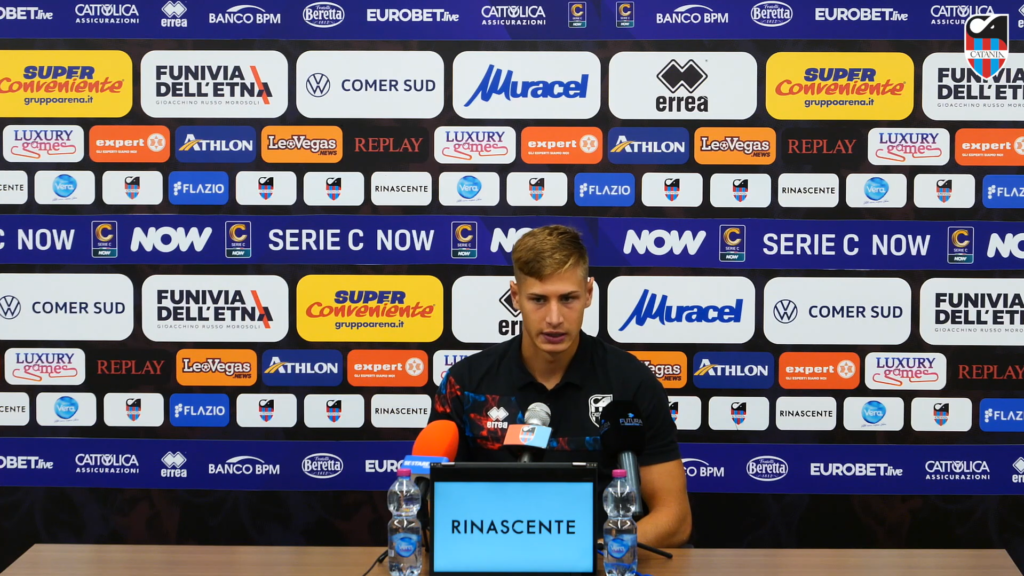 Immagine in evidenza: Alessio Castellini - crediti foto: canale ufficiale YouTube Catania FC (frame da video)