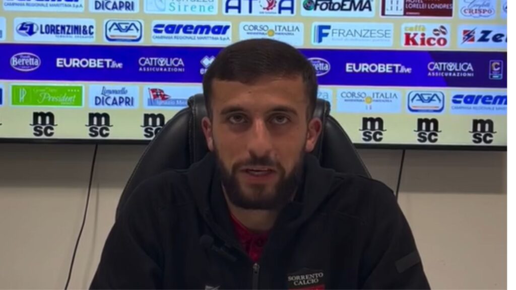 Immagine in evidenza: Antonio Vitiello - crediti: pagina ufficiale Facebook Sorrento Calcio (frame da video)