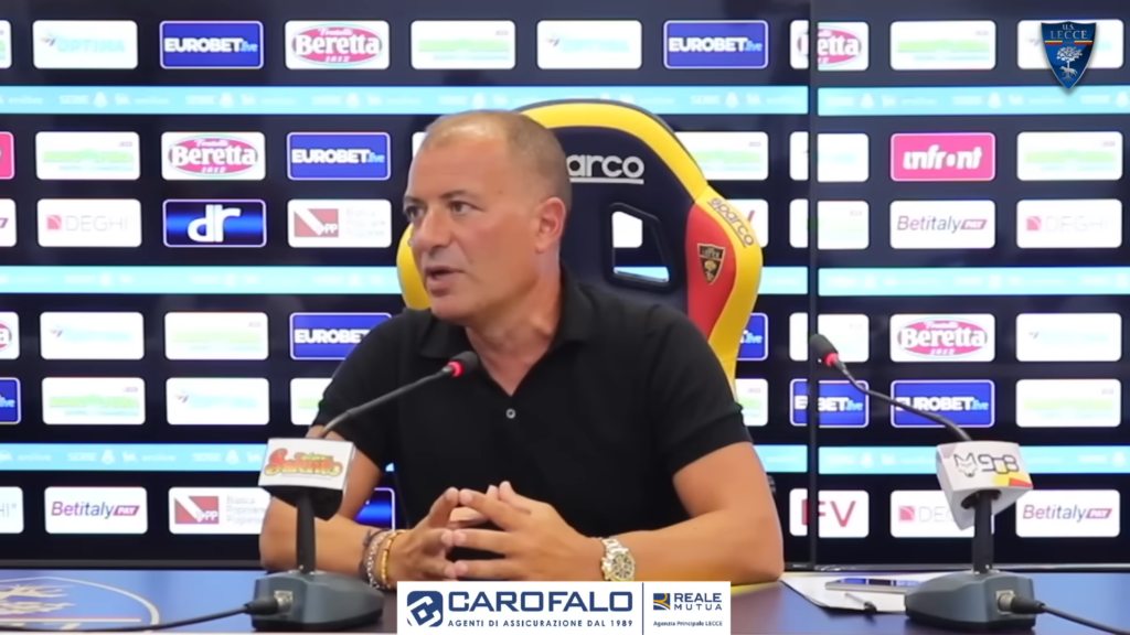 Immagine in evidenza: Saverio Sticchi Damiani - crediti foto: canale ufficiale YouTube Lecce Calcio (frame da video)