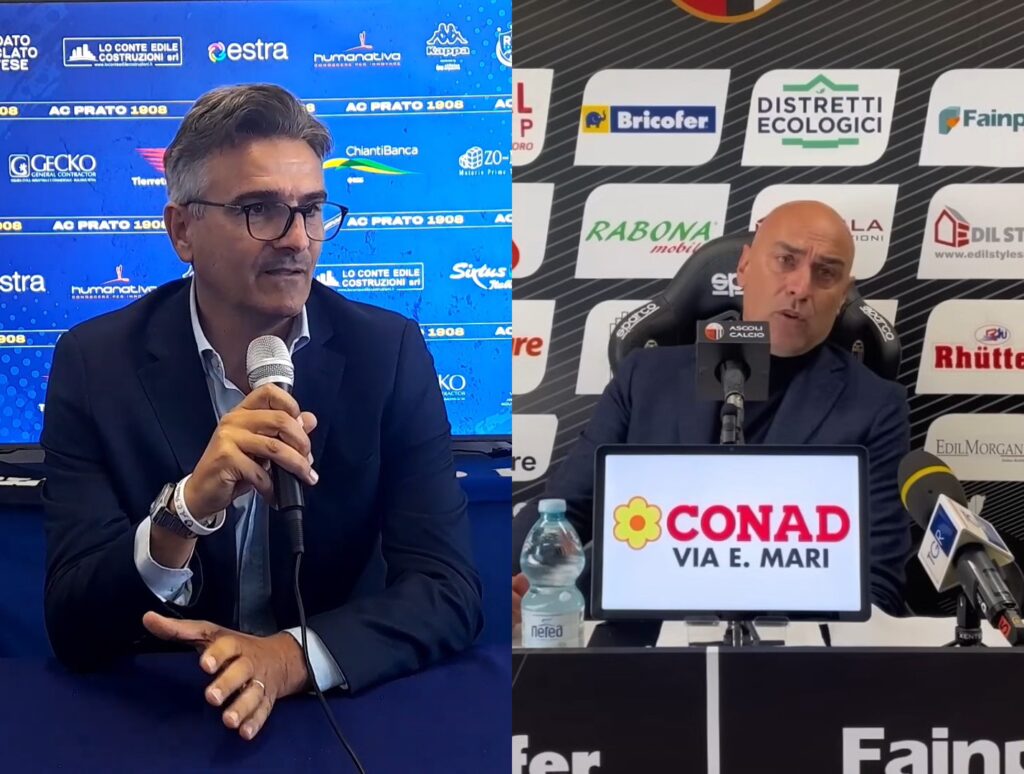 Immagine in evidenza: Ivano Pastore e Marco Giannitti - crediti foto (rispettivamente): canali ufficiale YouTube Prato Calcio e Ascoli Calcio (frame da video)