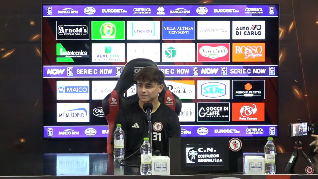 Immagine in evidenza: Orazio Pazienza - crediti foto: canale ufficiale YouTube Calcio Foggia 1920 (frame da video)