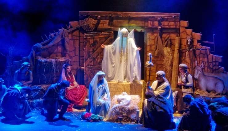 Foto di scena musical Greccio notte di Natale 1223 di Carlo Tedeschi autore e regista