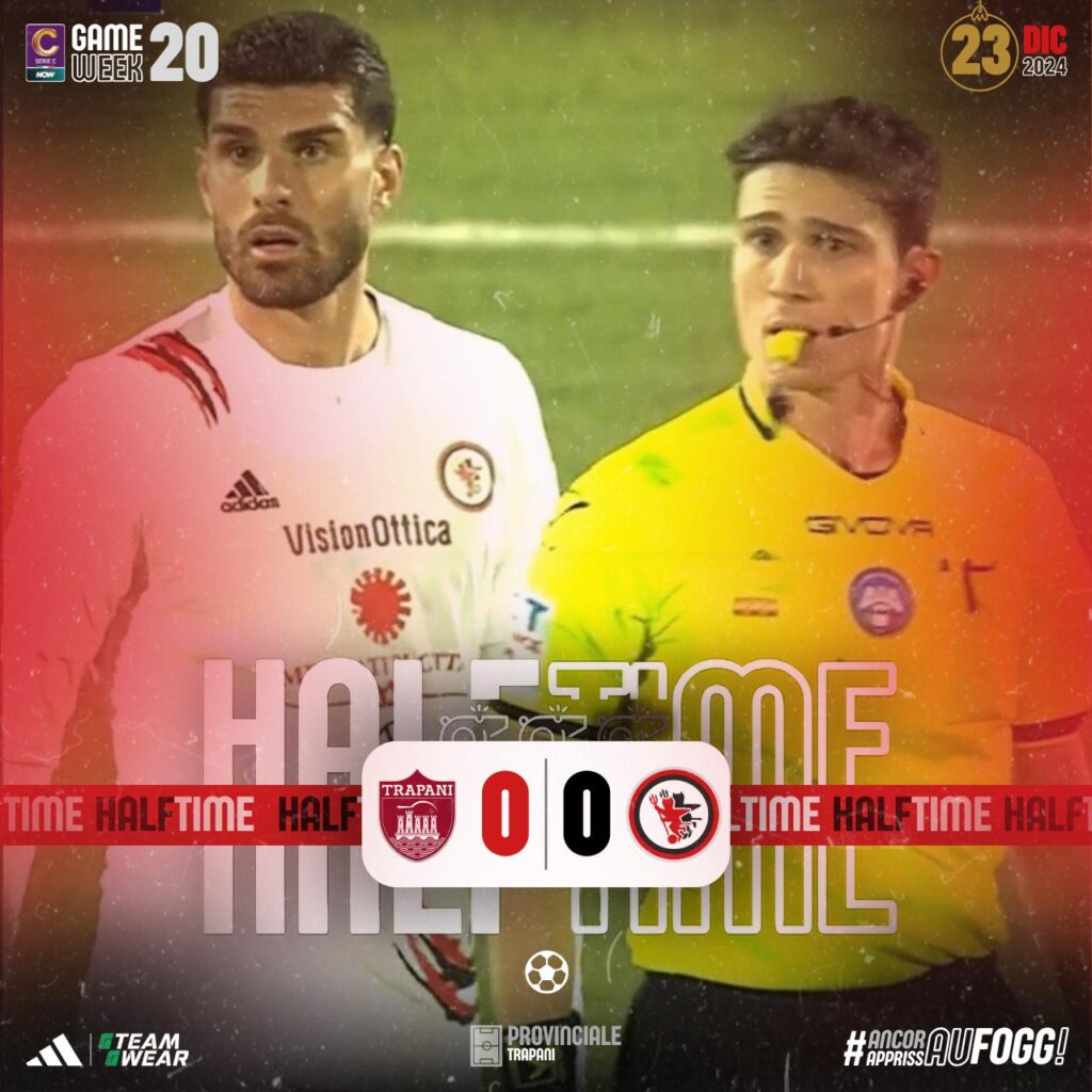 Immagine in evidenza: Trapani-Foggia 0-0 all'intervallo - crediti foto: pagina ufficiale Facebook Calcio Foggia 1920