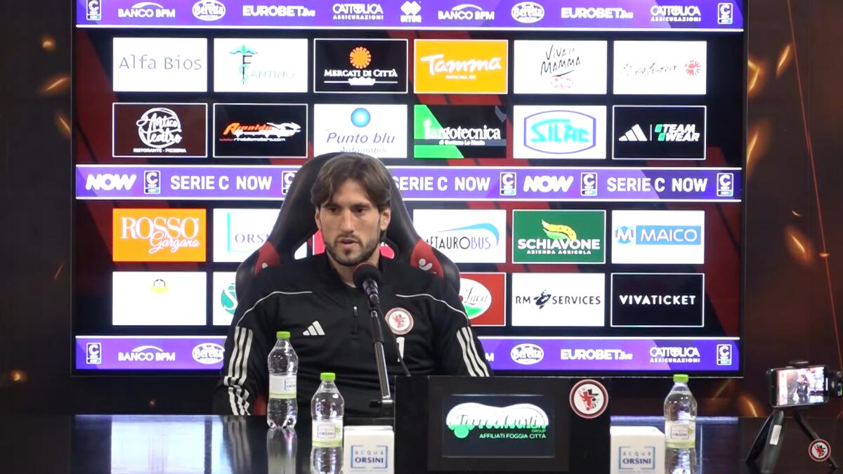 Foggia, Mazzocco: "Ho ricevuto tante critiche. Si pensava che..." - Immagine in evidenza: Davide Mazzocco - crediti foto: canale ufficiale YouTube Calcio Foggia 1920 (frame da video)