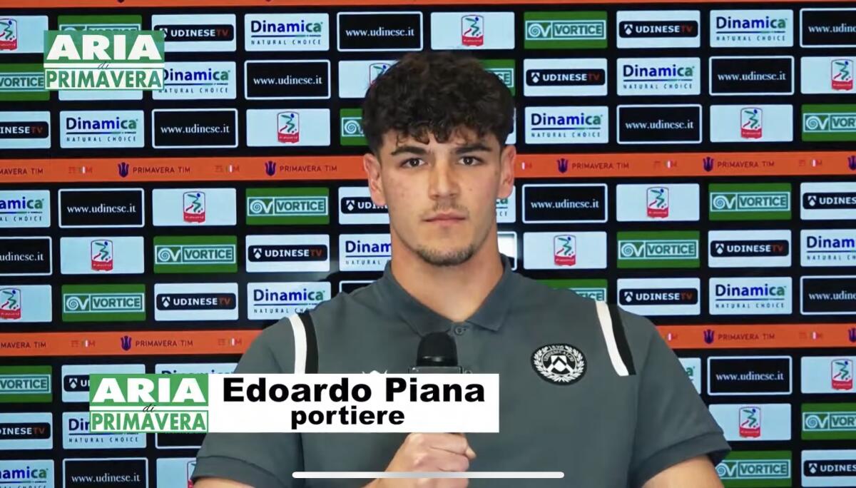 Calciomercato Foggia, interesse per il giovane portiere Piana - Edoardo Piana, screenshot intervista profilo ufficiale Youtube Udinese Calcio