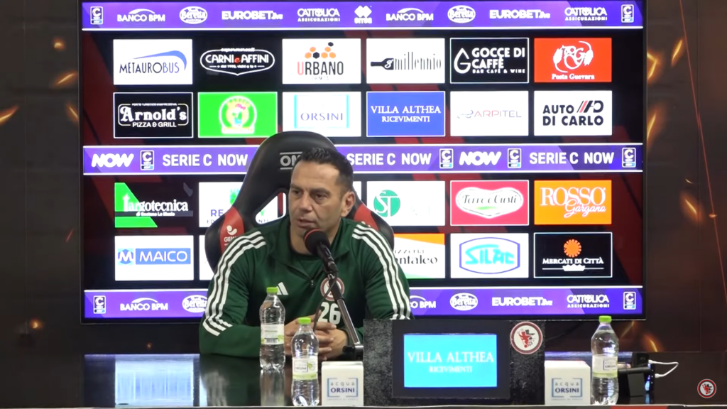 Immagine in evidenza: mister Luciano Zauri - crediti foto: canale ufficiale YouTube Calcio Foggia 1920 (frame da video)