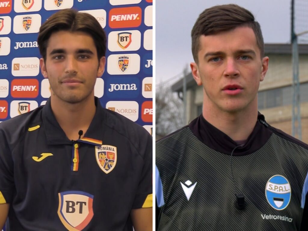 Nella foto, da sinistra Dutu (crediti: FRF TV) e Tunjov (crediti: SPAL)