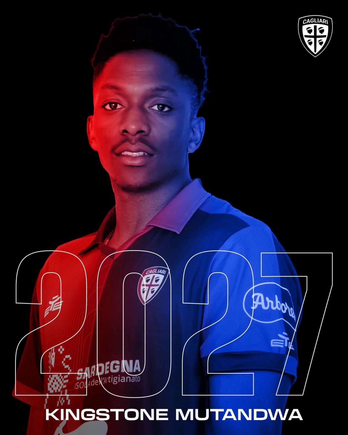 Calciomercato Foggia, tra Kiyine e Mutandwa: le ultime - Immagine in evidenza: Kingstone Mutandwa - crediti foto: pagina ufficiale Facebook Cagliari Calcio