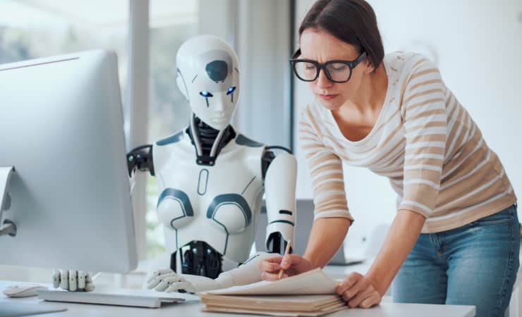 Robot al lavoro con gli anziani (Canva) - findbest.it)