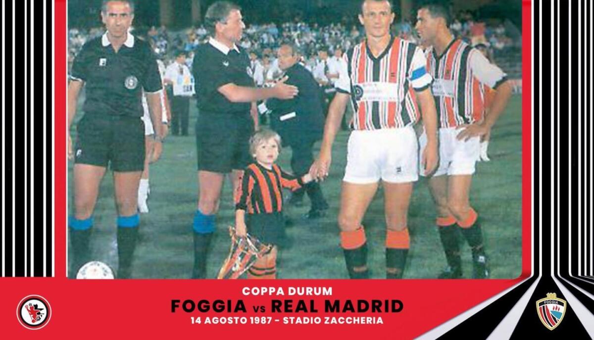 Quella volta che Bruno Pizzul raccontò il Foggia - Foggia-Real Madrid, crediti: Calcio Foggia 1920