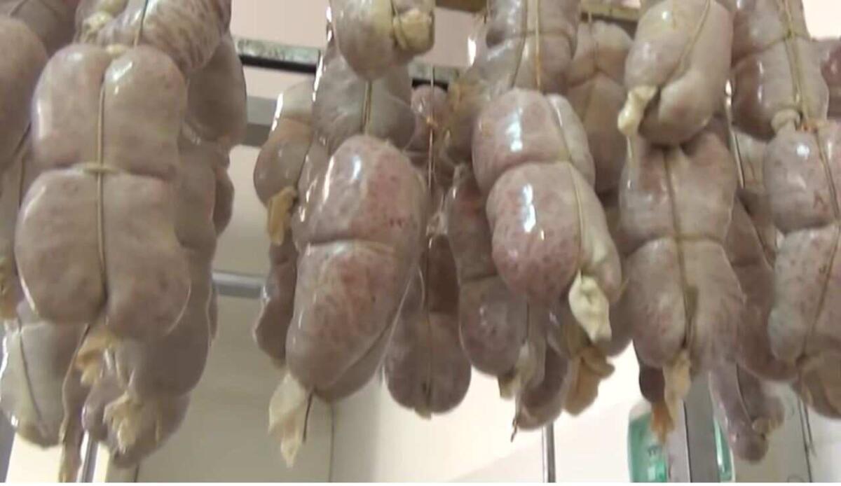‘Nduja: il tesoro piccante della Calabria che ha conquistato il mondo - 'nduja da essiccare (screenshot Storie Enogastronomiche/YouTube) - www.notiziesecche.it