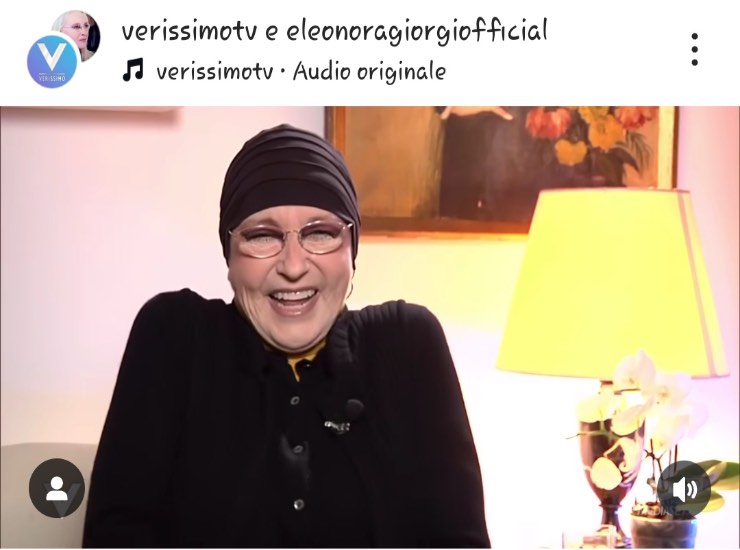 Screenshot Instagram dal profilo "Eleonora Giorgi Official" - notiziesecche.it
