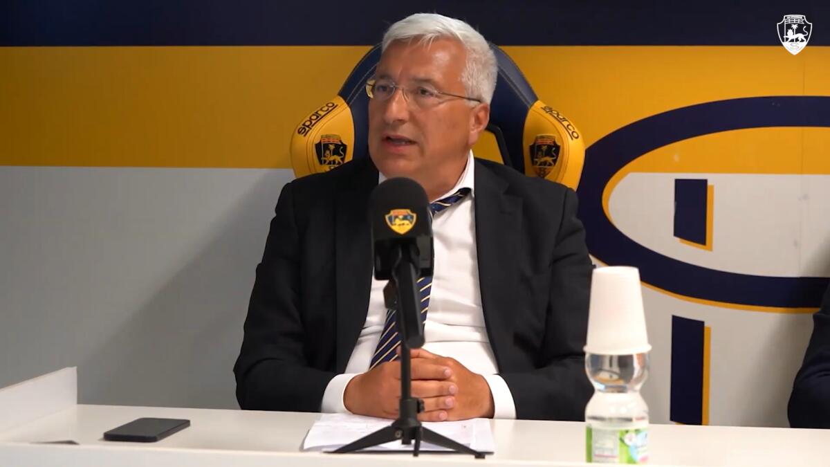 Barletta, il presidente Romano: "Ci auguriamo che il Foggia rimanga in C" - Immagine in evidenza: Marco Arturo Romano - crediti foto: canale ufficiale YouTube U.S. Viterbese 1908 (frame da video)