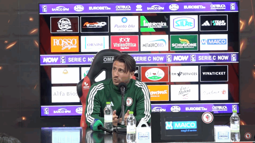 Immagine in evidenza: mister Antonio Gentile - crediti foto: canale ufficiale YouTube Calcio Foggia 1920 (frame da video)