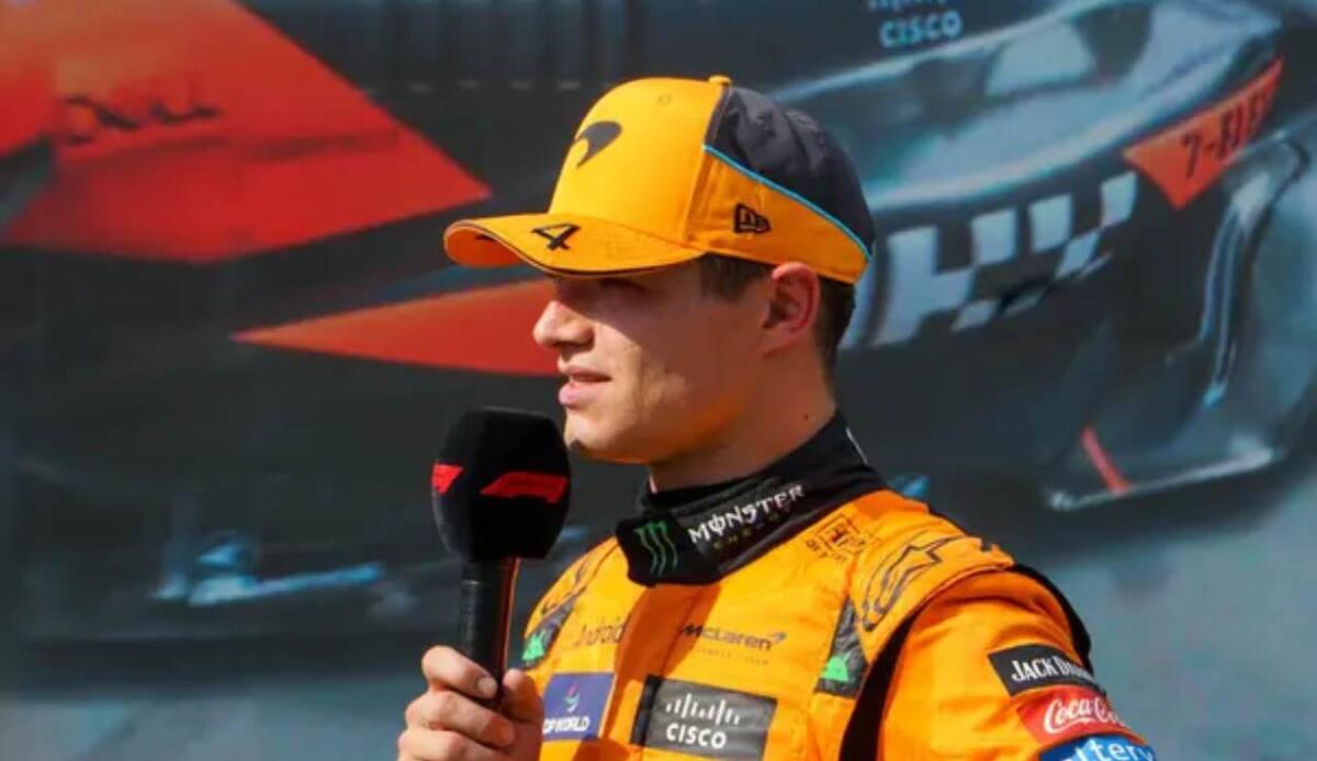Botta tremenda per Lando Norris: ansia in McLaren | Il video manda tutti nel panico - Lando Norris durante una conferenza (Depositphotos FOTO) - lagoleada.it