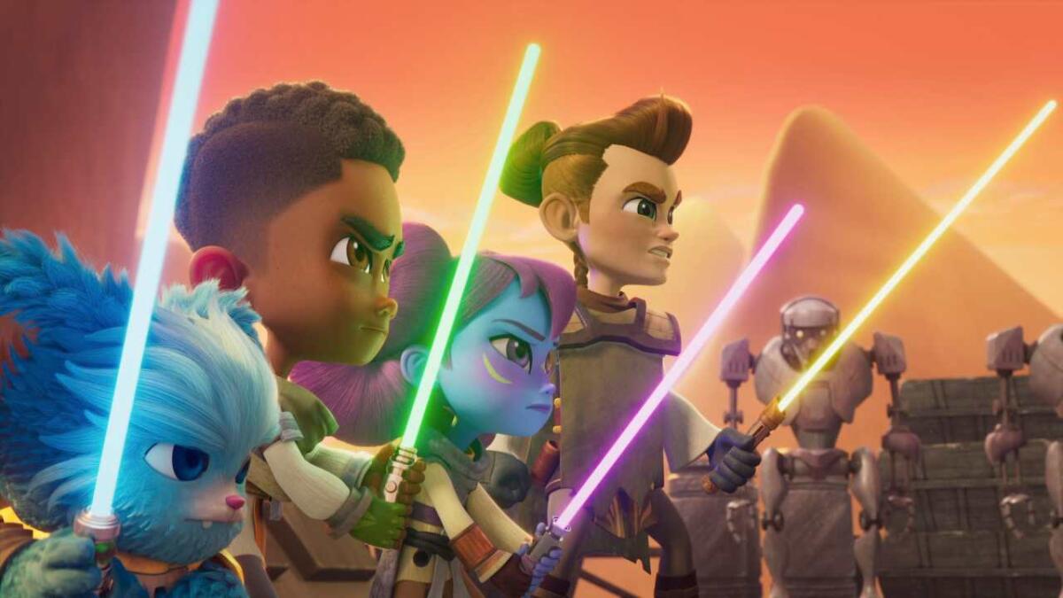 Young Jedi Adventures: trailer e data d'uscita della terza stagione! - I protagonisti di Young Jedi Adventures in azione (The Walt Disney Company Italia foto) - www.insolenzadir2d2.it
