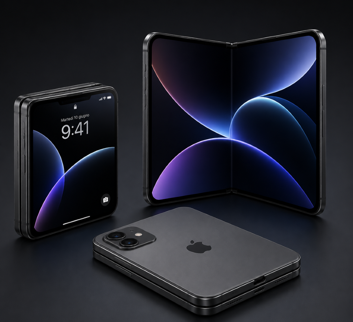 iPhone pieghevole: cosa sappiamo su design e uscita 2026 - Immagine creata con IA